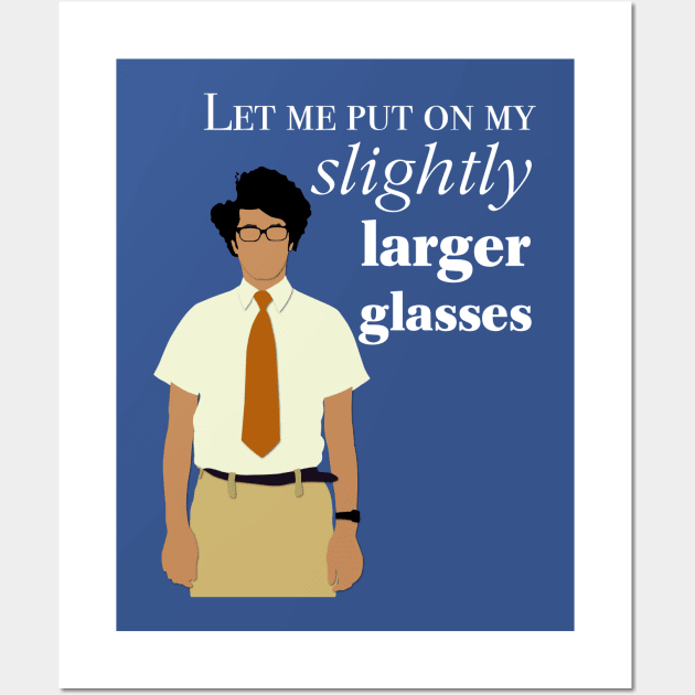 IT Crowd Slightly Larger Glasses Wall Art by OutlineArt